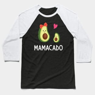 Mamacado Avocados Dancing Happy Mother Mommy Son Daughter Baseball T-Shirt